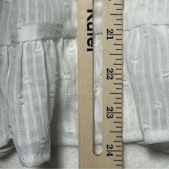 Blu Pepper Women's Top Small White Casual Boho Cottagecore Sheer NWT - Picture 5 of 9